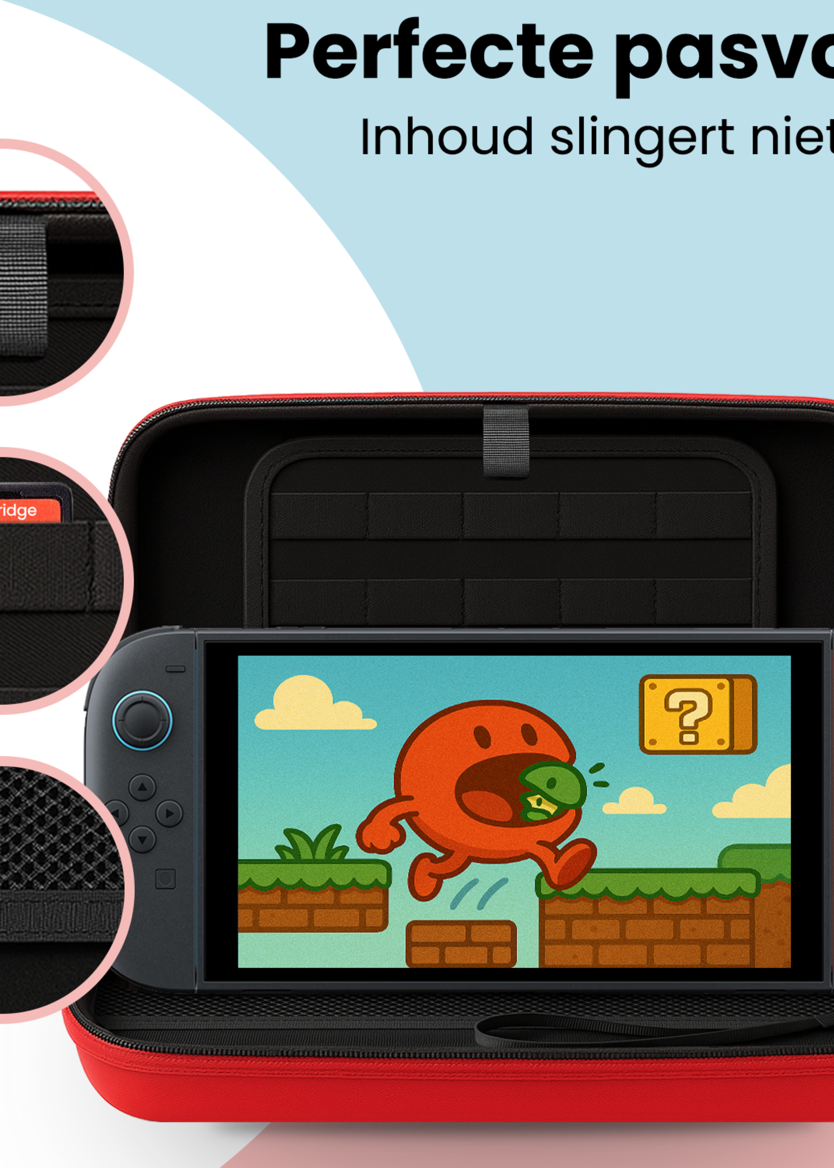 BTH BTH Nintendo Switch 2 Hoesje Met Screenprotector - Rood