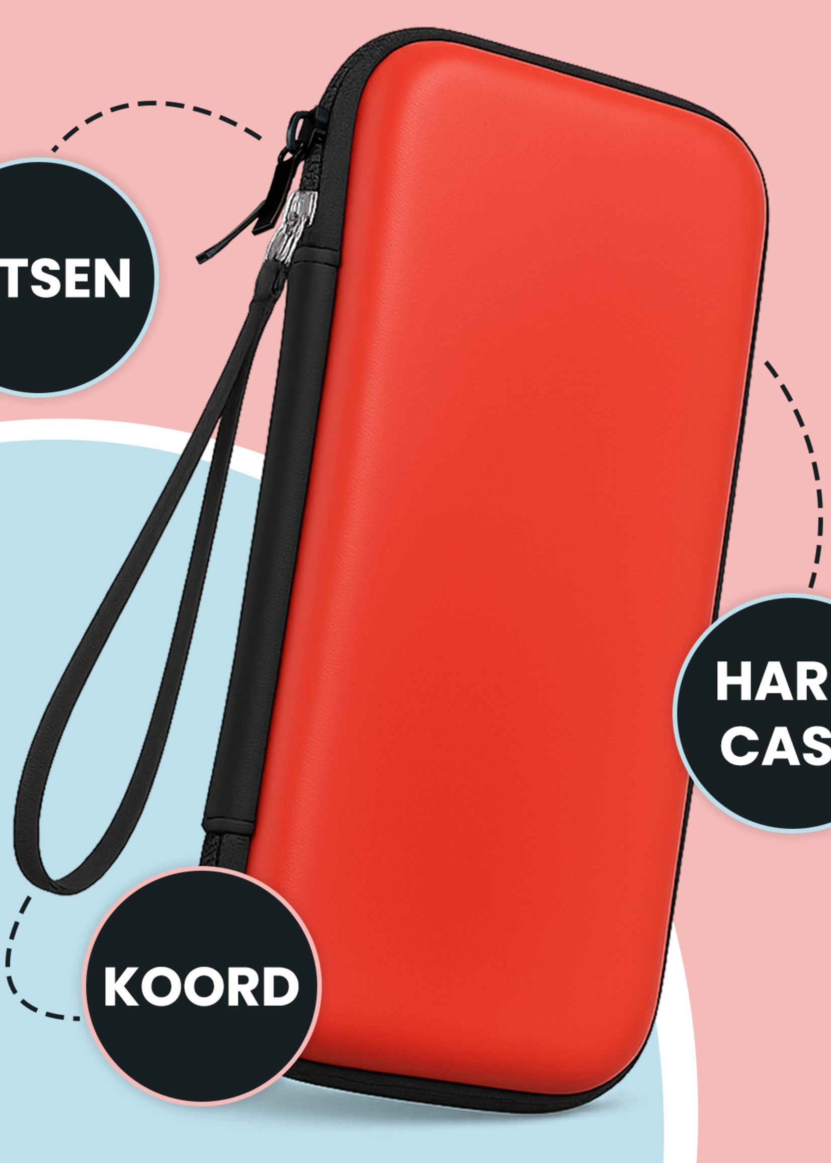 BTH BTH Nintendo Switch 2 Hoesje Met Screenprotector - Rood