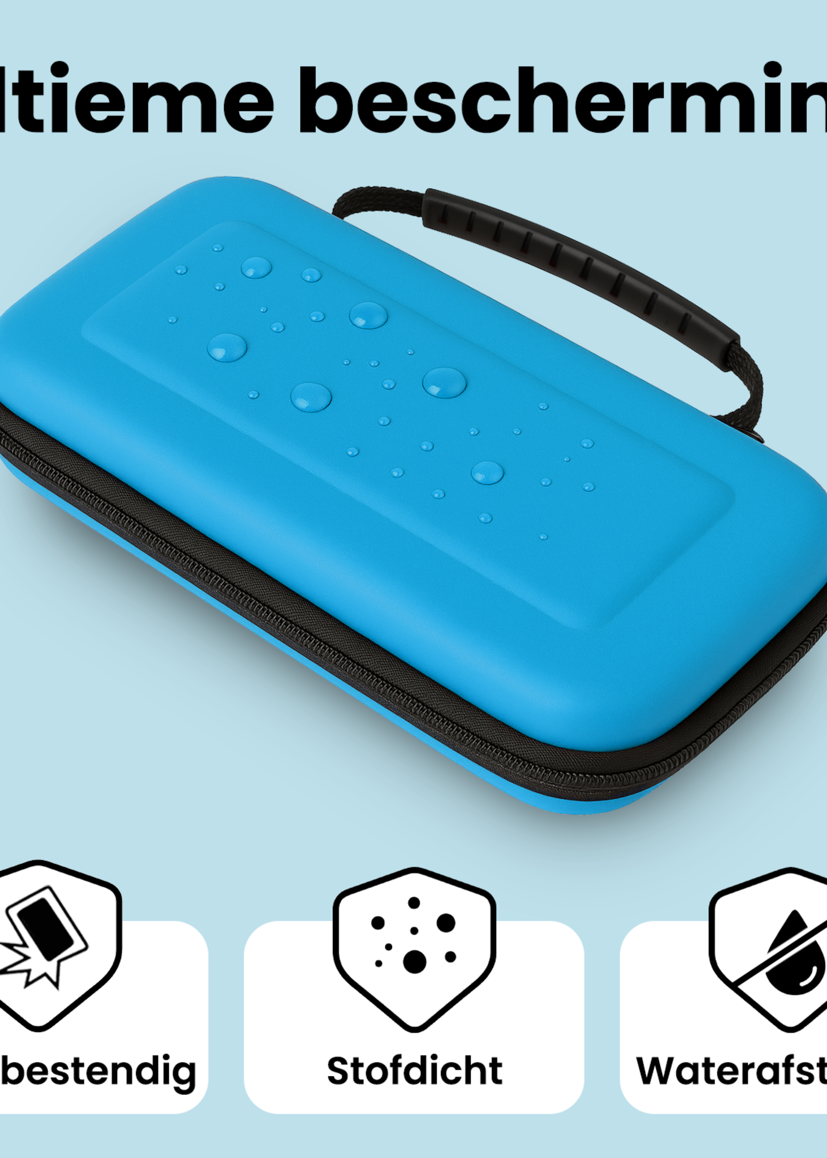 BTH BTH Nintendo Switch 2 Hoesje Handvat Met Screenprotector - Blauw