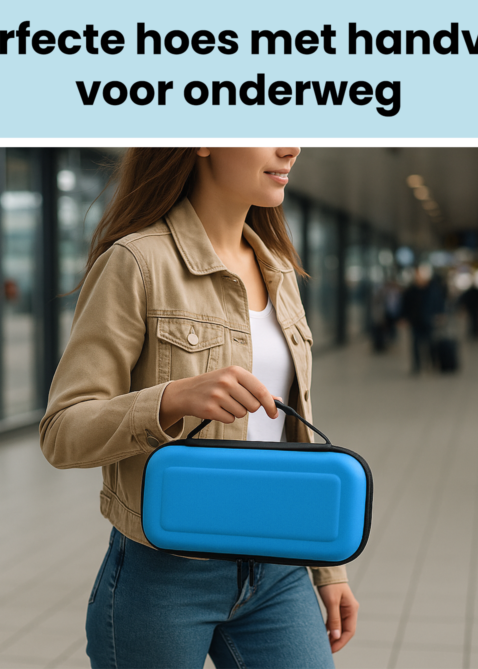 BTH BTH Nintendo Switch 2 Hoesje Handvat Met Screenprotector - Blauw