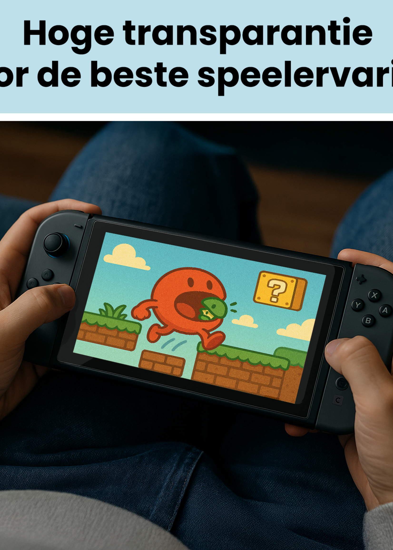 BTH BTH Nintendo Switch 2 Hoesje Handvat Met Screenprotector - Blauw