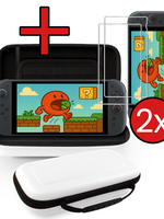 BTH BTH Nintendo Switch 2 Hoesje Handvat Met 2x Screenprotector - Wit