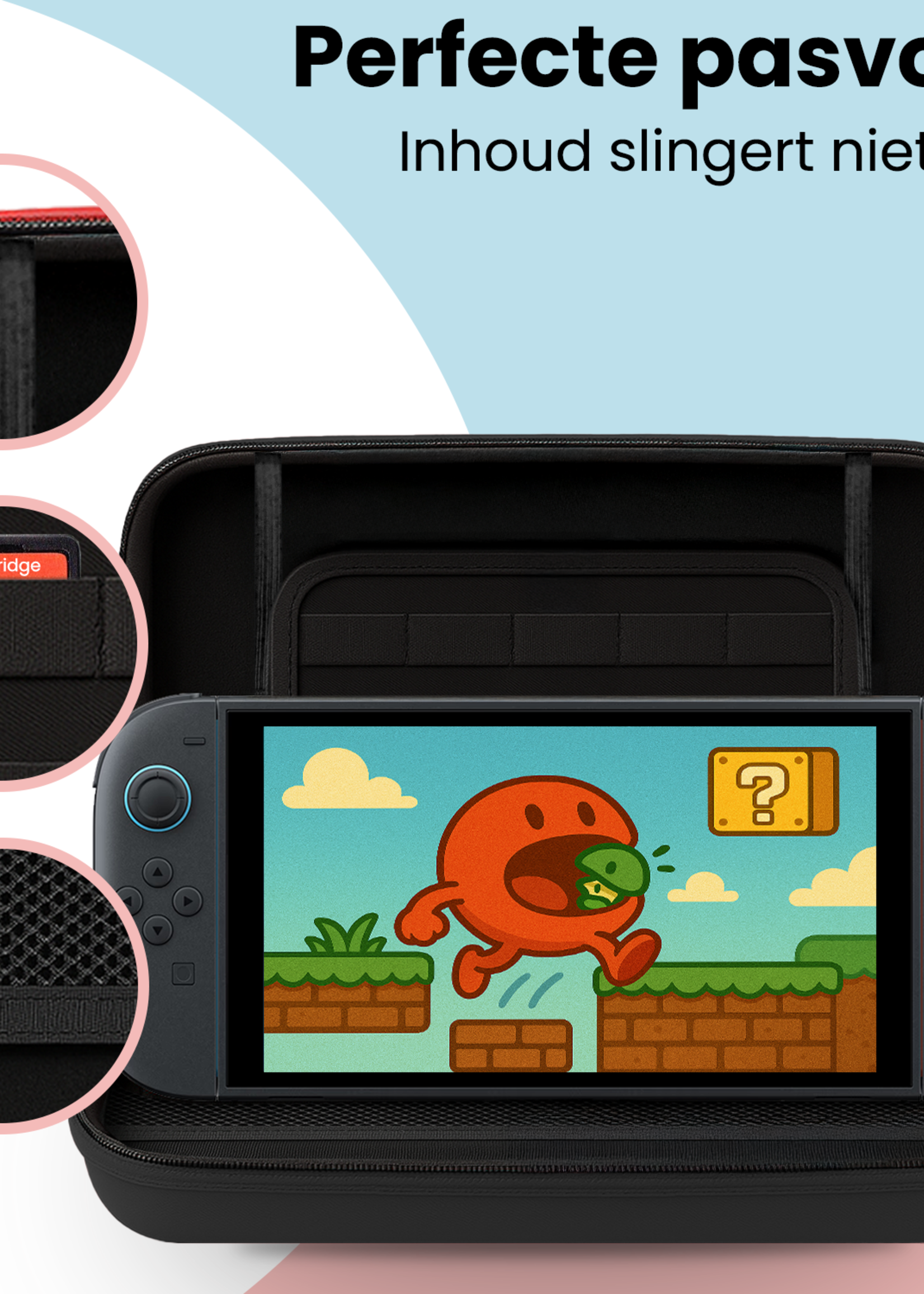 BTH BTH Nintendo Switch 2 Hoesje Handvat Met Screenprotector - Zwart
