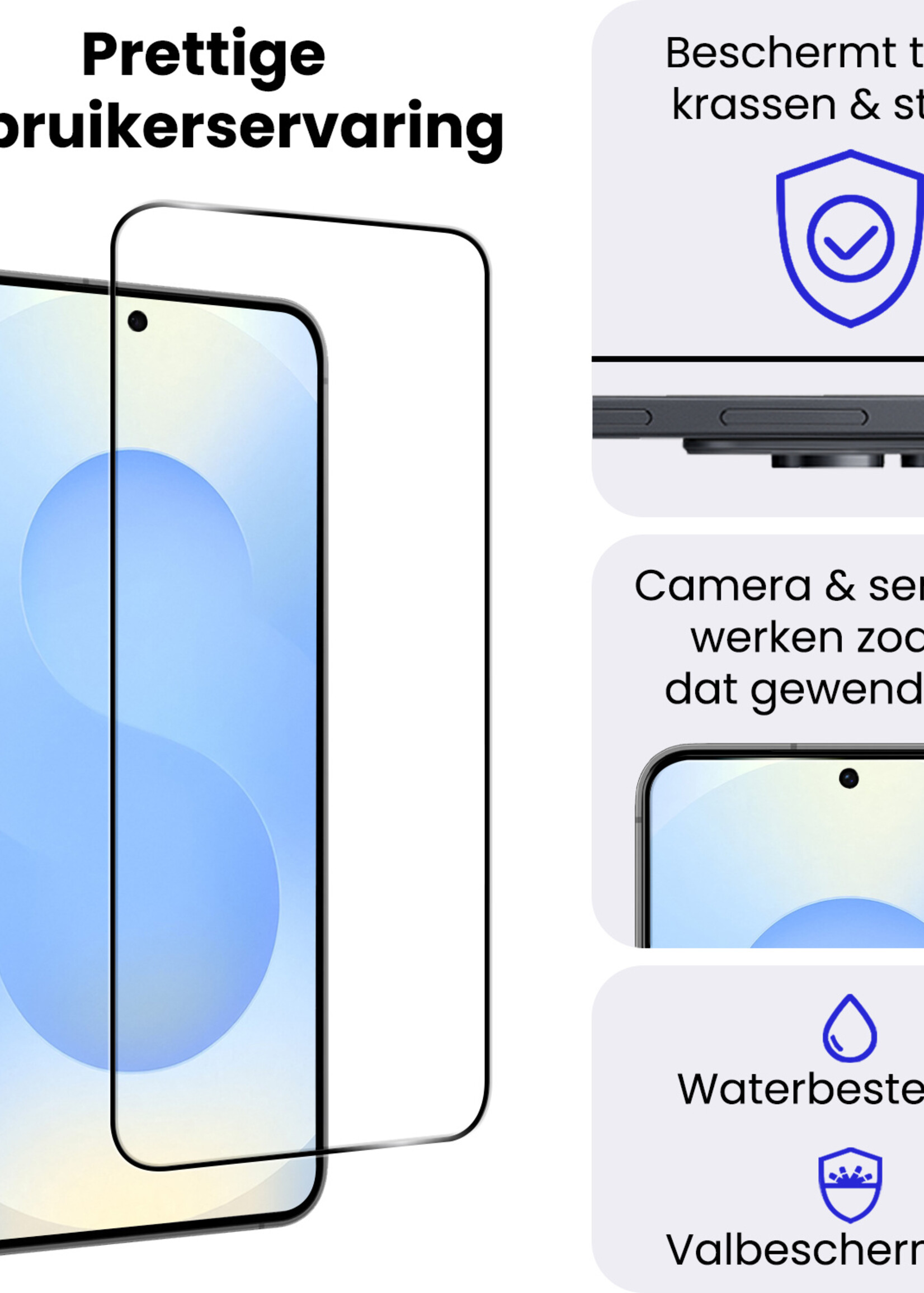 BTH BTH Samsung Galaxy S25 Edge Screenprotector Glas Full Cover