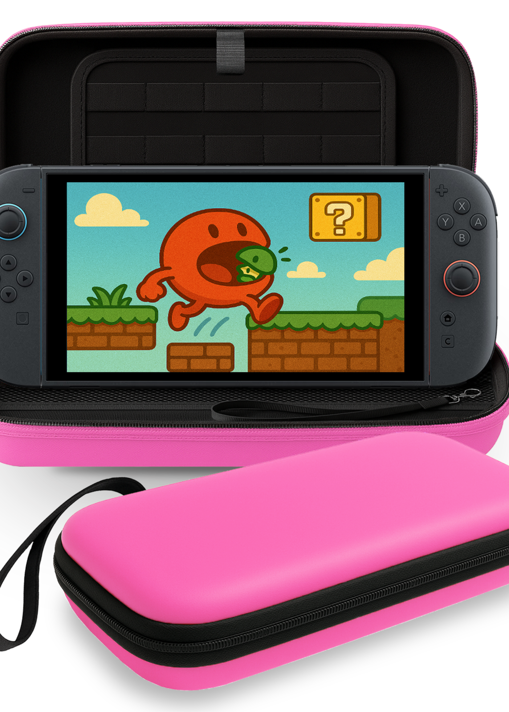 BTH BTH Nintendo Switch 2 Hoesje Koord - Roze