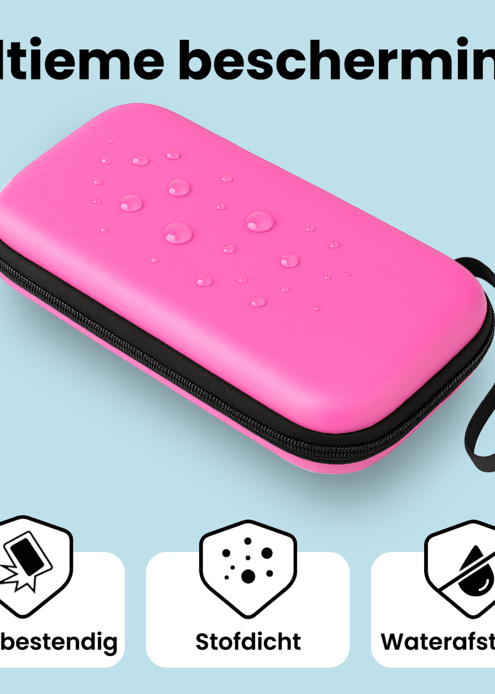 BTH BTH Nintendo Switch 2 Hoesje Koord Met Screenprotector - Roze