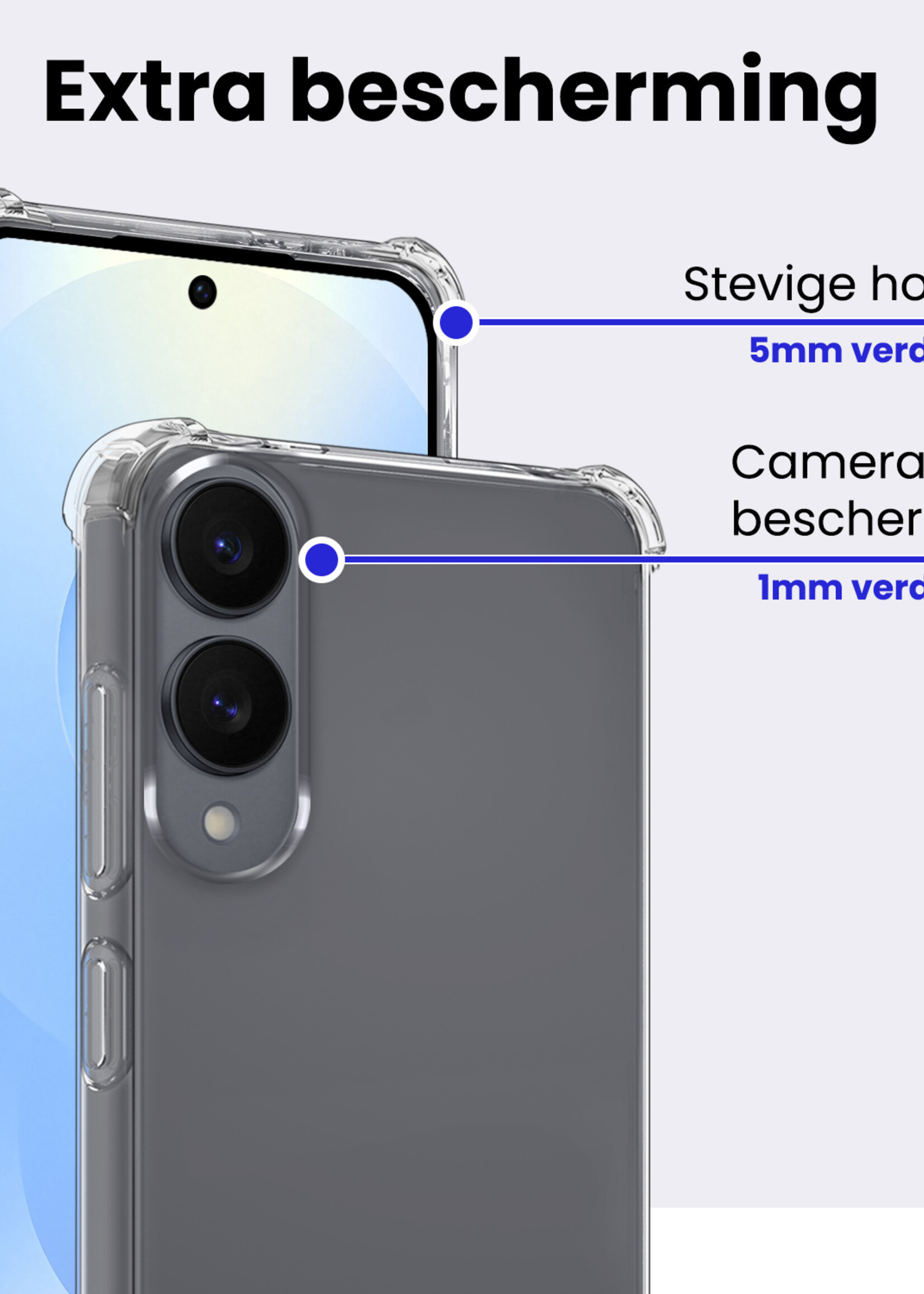 BTH BTH Samsung Galaxy S25 Edge Hoesje Shockproof Met Screenprotector