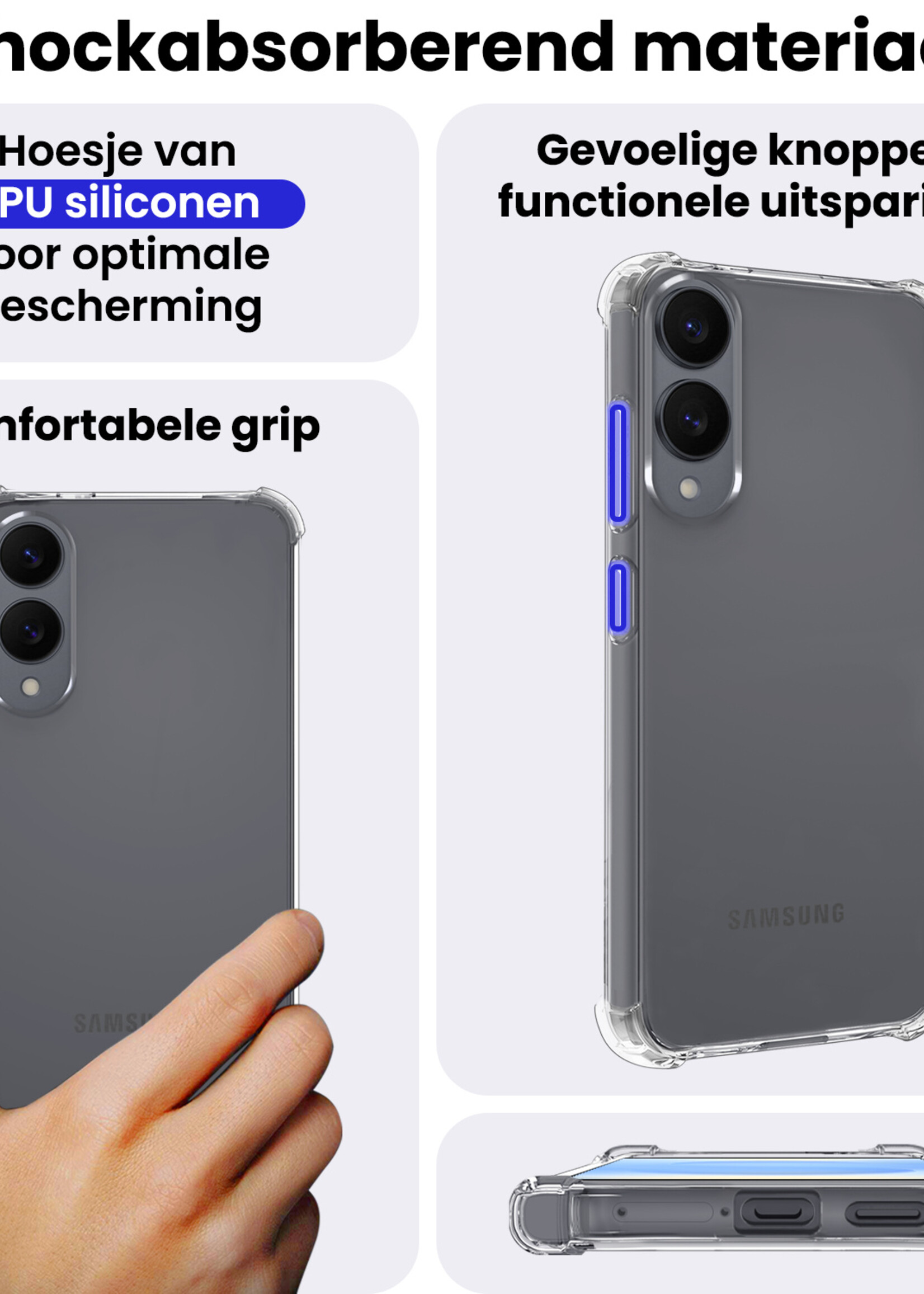 BTH BTH Samsung Galaxy S25 Edge Hoesje Shockproof Met Screenprotector