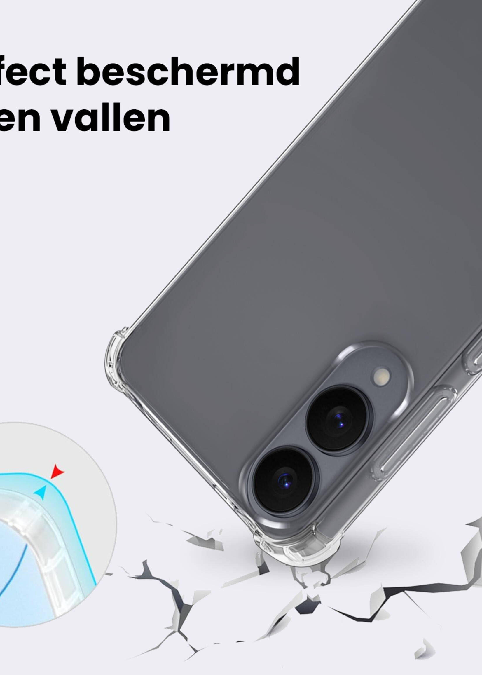 BTH BTH Samsung Galaxy S25 Edge Hoesje Shockproof Met Screenprotector