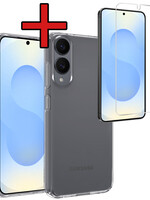 BTH BTH Samsung Galaxy S25 Edge Hoesje Siliconen Met Screenprotector - Transparant