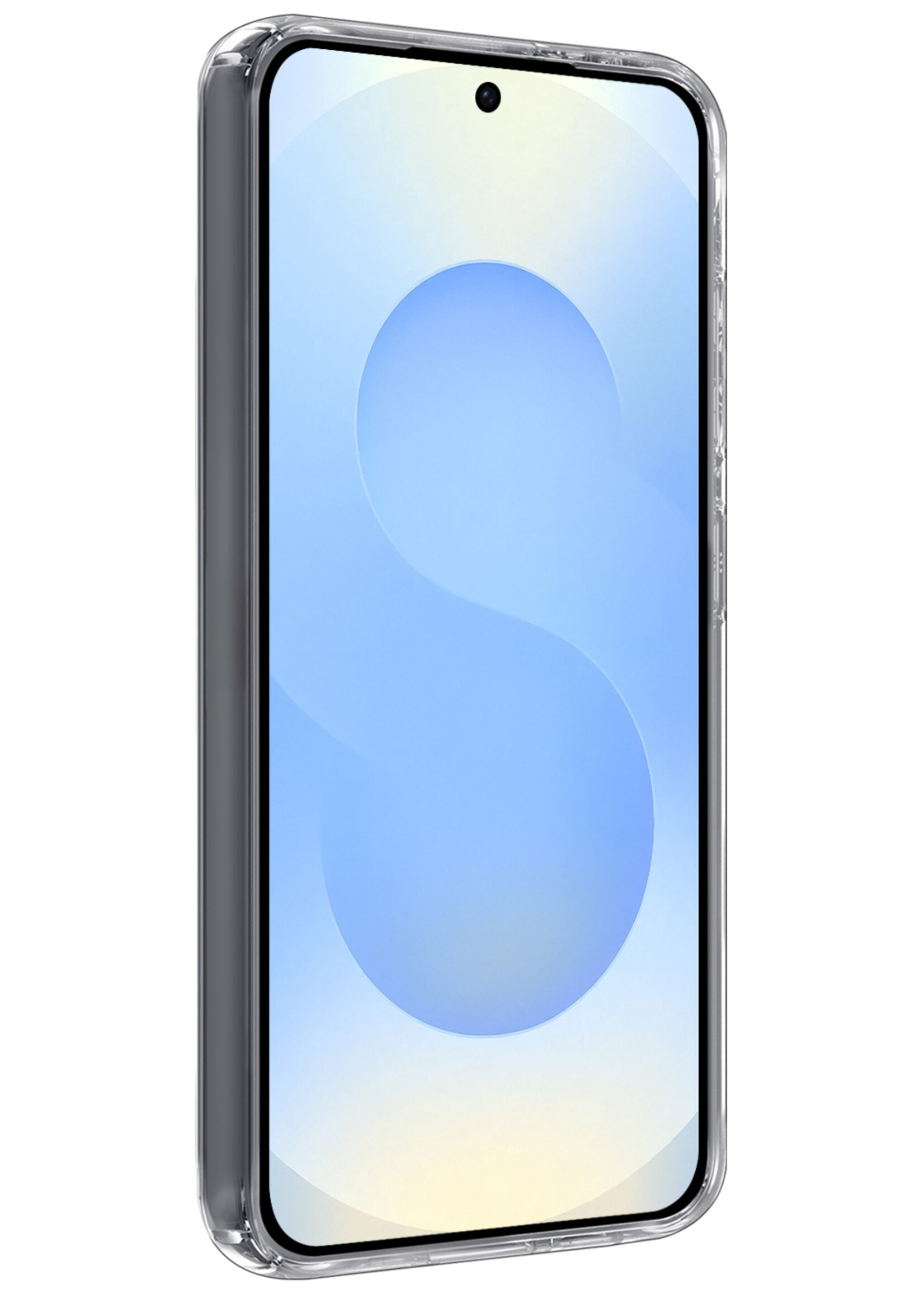 BTH BTH Samsung Galaxy S25 Edge Hoesje Siliconen Met 2x Screenprotector - Transparant