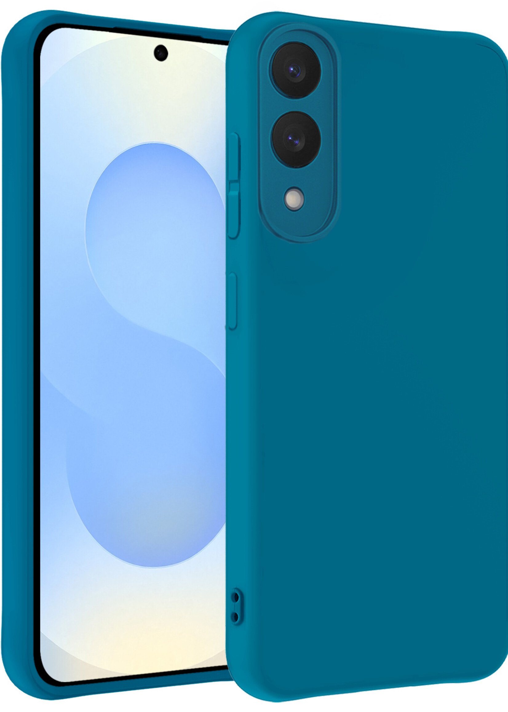 BTH BTH Samsung Galaxy S25 Edge Hoesje Siliconen - Donkerblauw