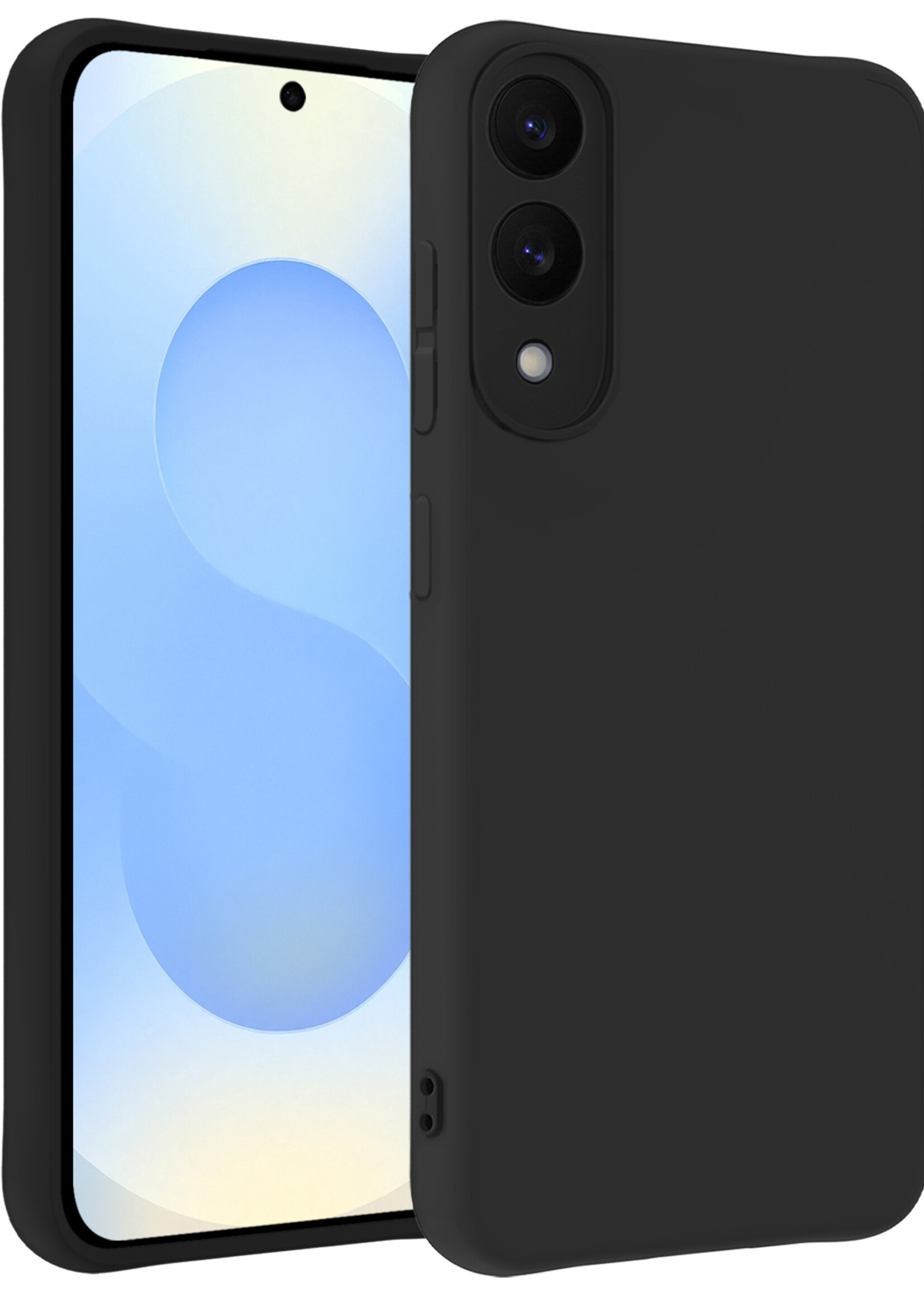 BTH BTH Samsung Galaxy S25 Edge Hoesje Siliconen - Zwart