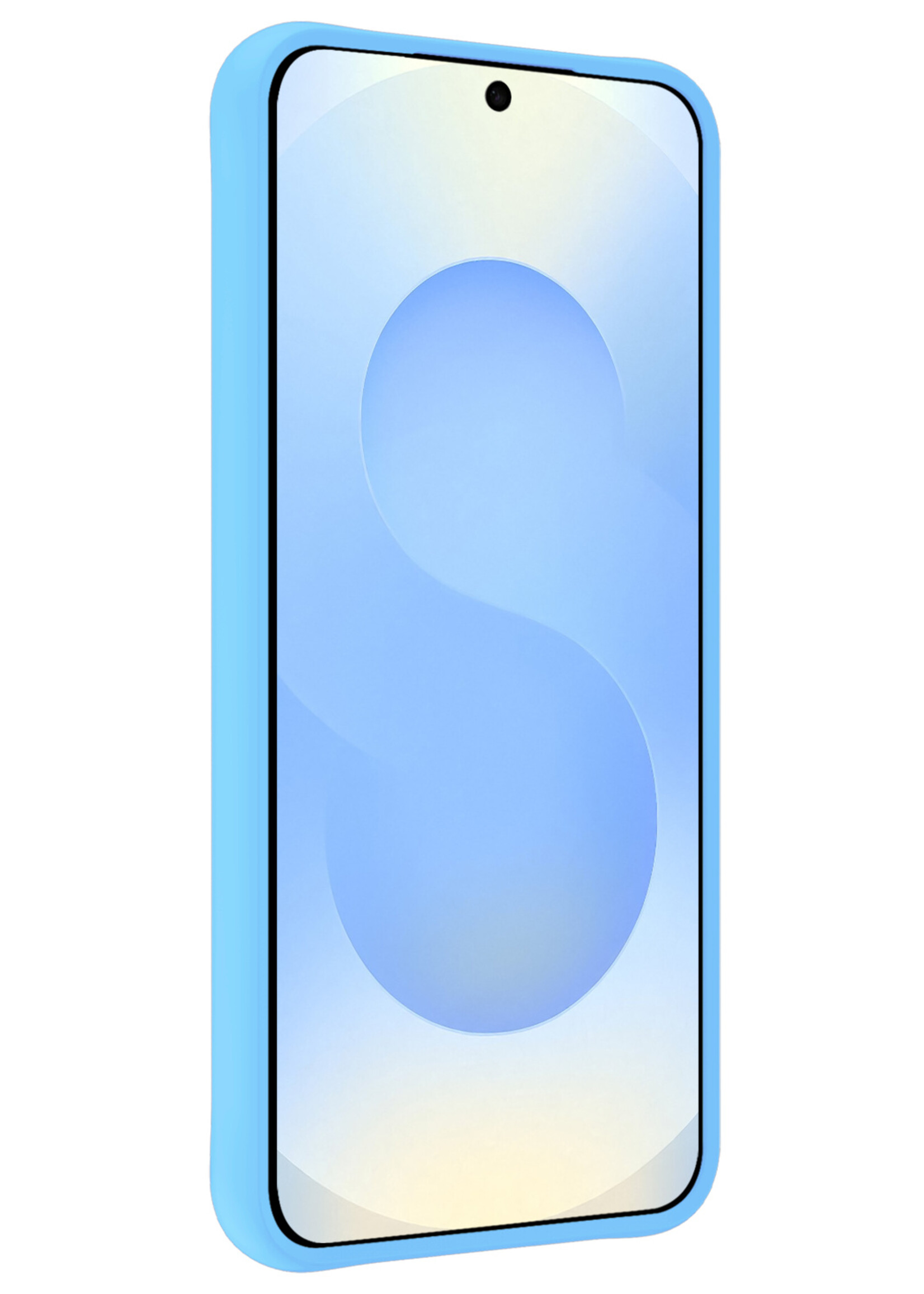 BTH BTH Samsung Galaxy S25 Edge Hoesje Siliconen - Lichtblauw - 2 PACK