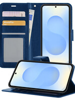 BTH BTH Samsung Galaxy S25 Edge Hoesje Bookcase - Donkerblauw