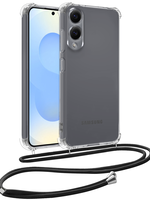 BTH BTH Samsung Galaxy S25 Edge Hoesje Transparant Shockproof Met Zwart Koord