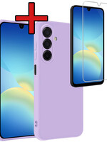 BTH BTH Samsung Galaxy A26 Hoesje Siliconen Met Screenprotector - Lila