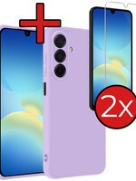 BTH BTH Samsung Galaxy A26 Hoesje Siliconen Met 2x Screenprotector - Lila