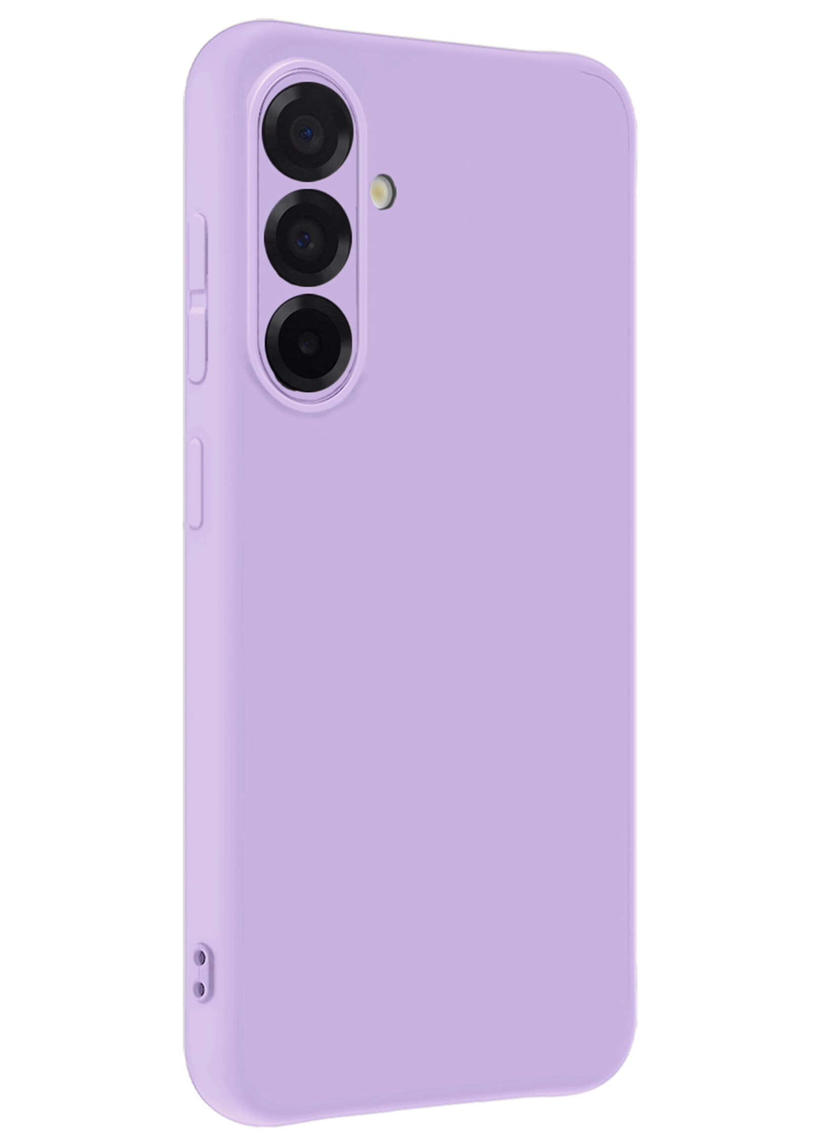 BTH BTH Samsung Galaxy A56 Hoesje Siliconen Met 2x Screenprotector - Lila