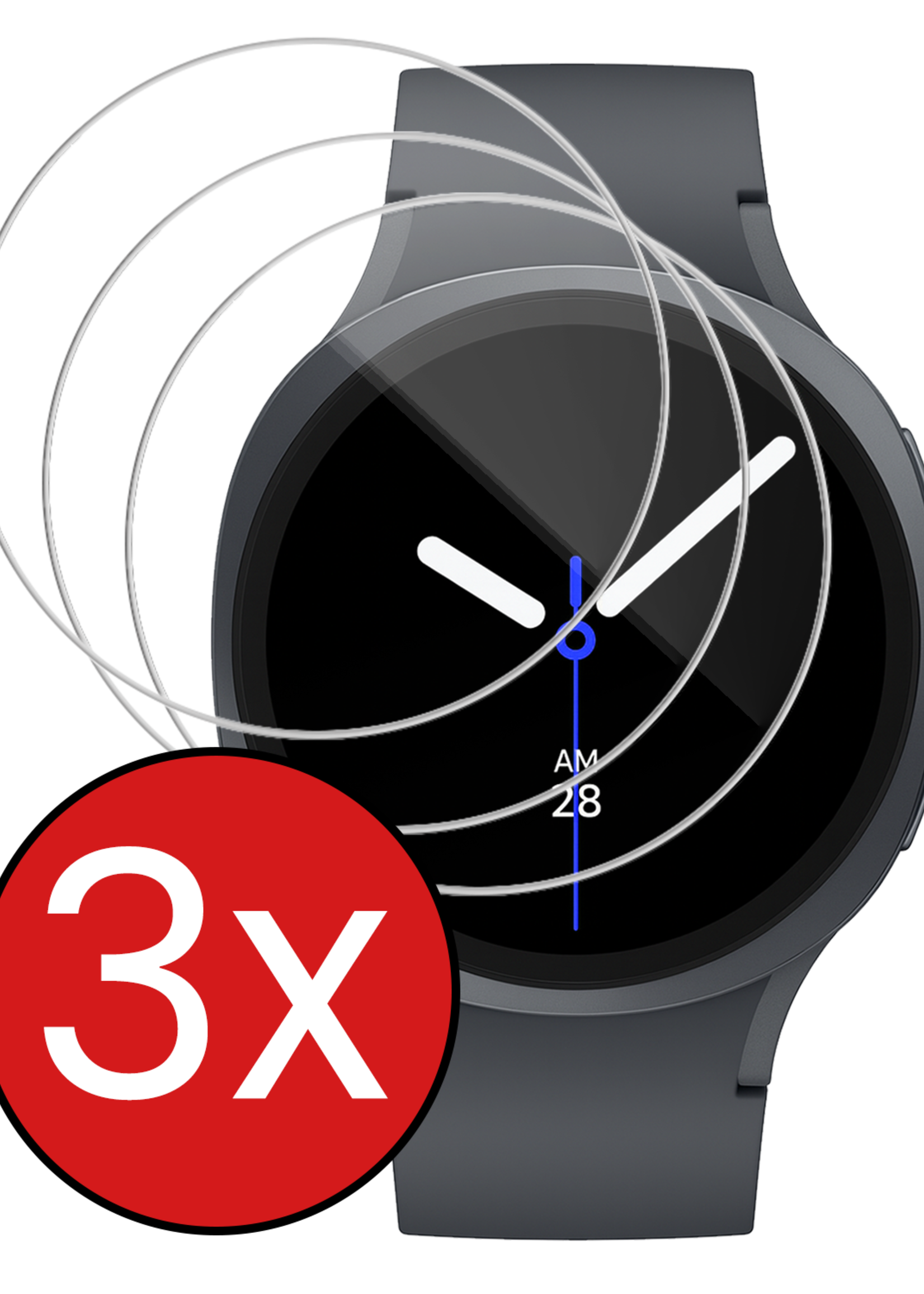 BTH BTH Samsung Galaxy Watch 8 (40 mm) Screenprotector - 3 PACK