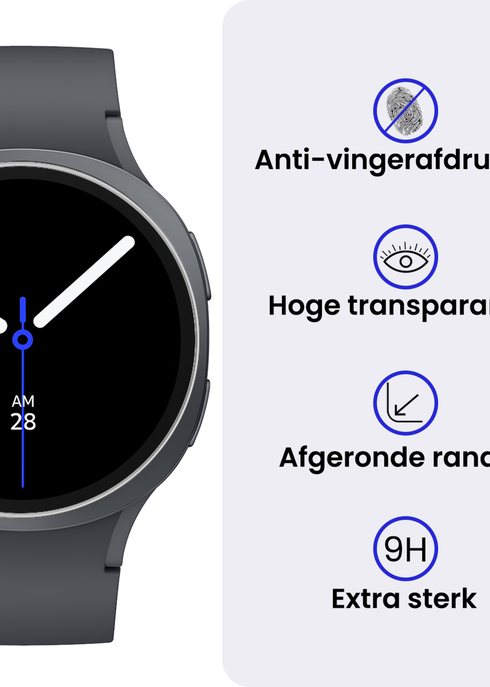 BTH BTH Samsung Galaxy Watch 8 (44 mm) Screenprotector - 2 PACK