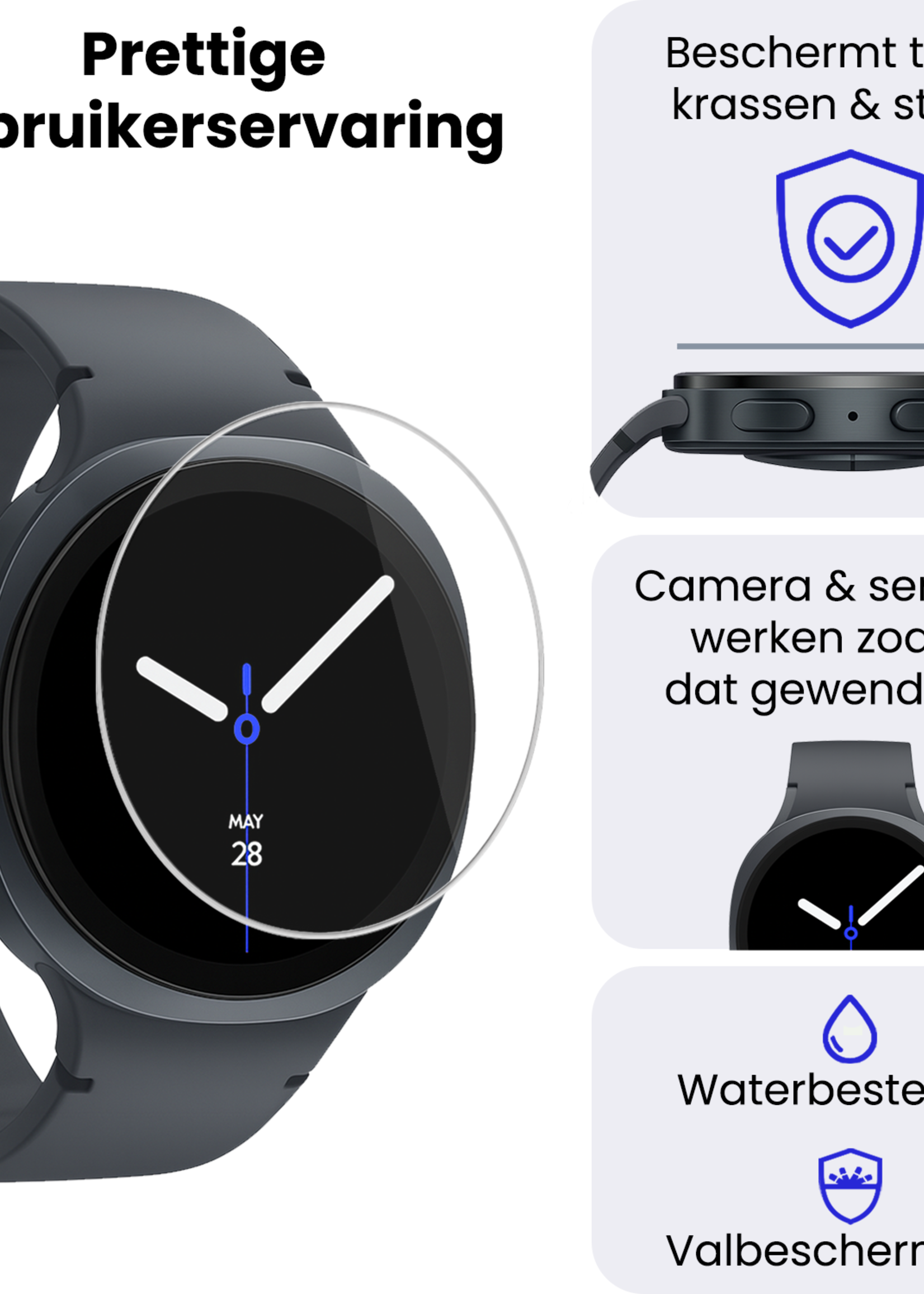 BTH BTH Samsung Galaxy Watch 8 (44 mm) Screenprotector - 2 PACK