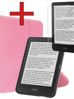 BTH BTH Kobo Clara BW Hoesje Trifold Met Screenprotector - Roze