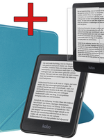 BTH BTH Kobo Clara BW Hoesje Trifold Met Screenprotector - Turquoise