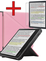 BTH BTH Kobo Libra Colour Hoesje Met Screenprotector - Roze