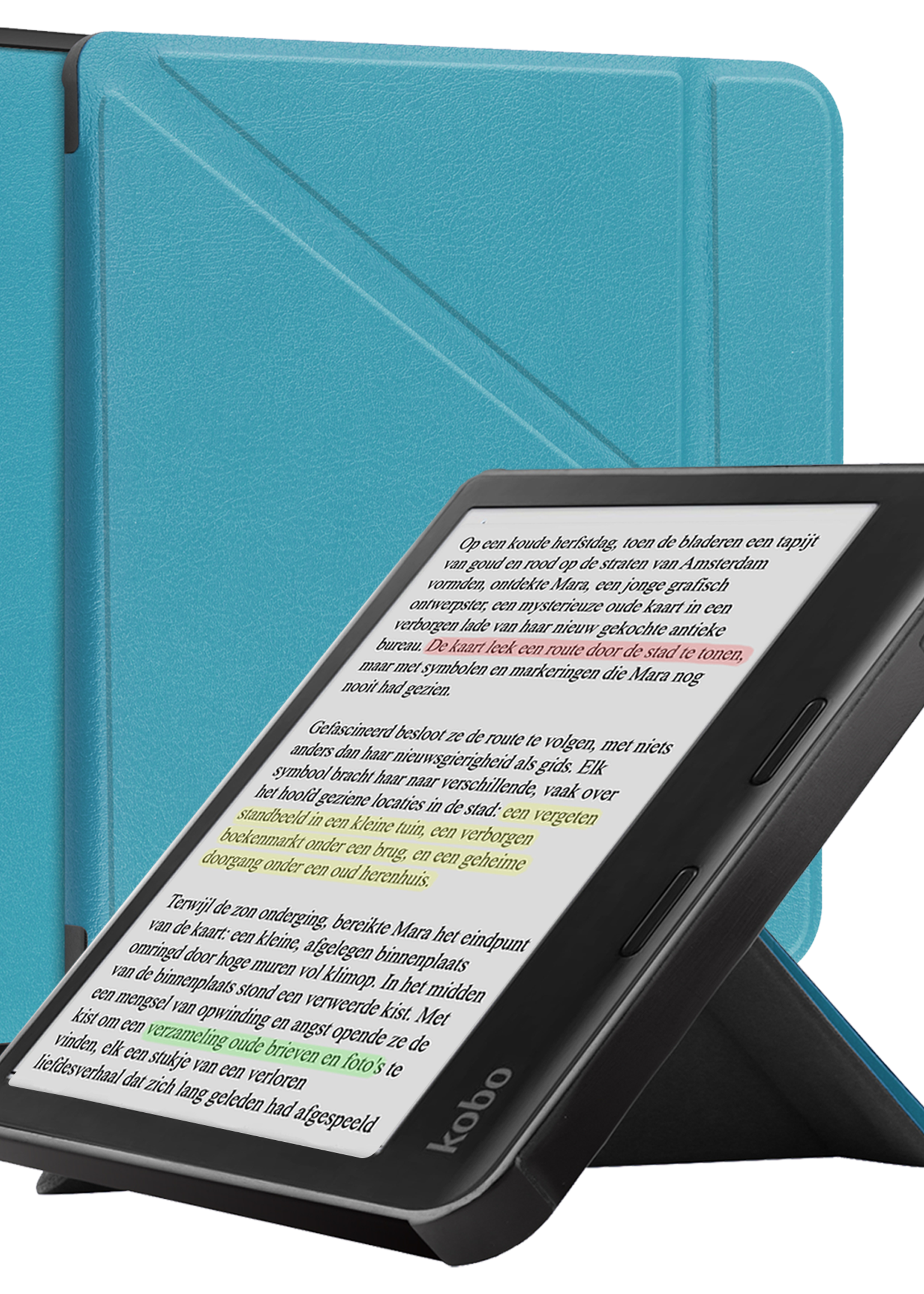 BTH BTH Kobo Libra Colour Hoesje - Turquoise