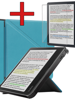 BTH BTH Kobo Libra Colour Hoesje Met Screenprotector - Turquoise