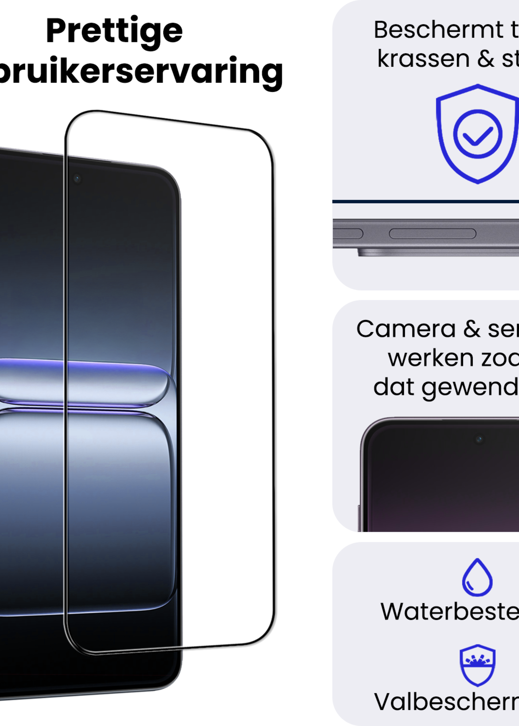 BTH BTH OnePlus Nord 5 Screenprotector Glas  Full Cover - 2 PACK