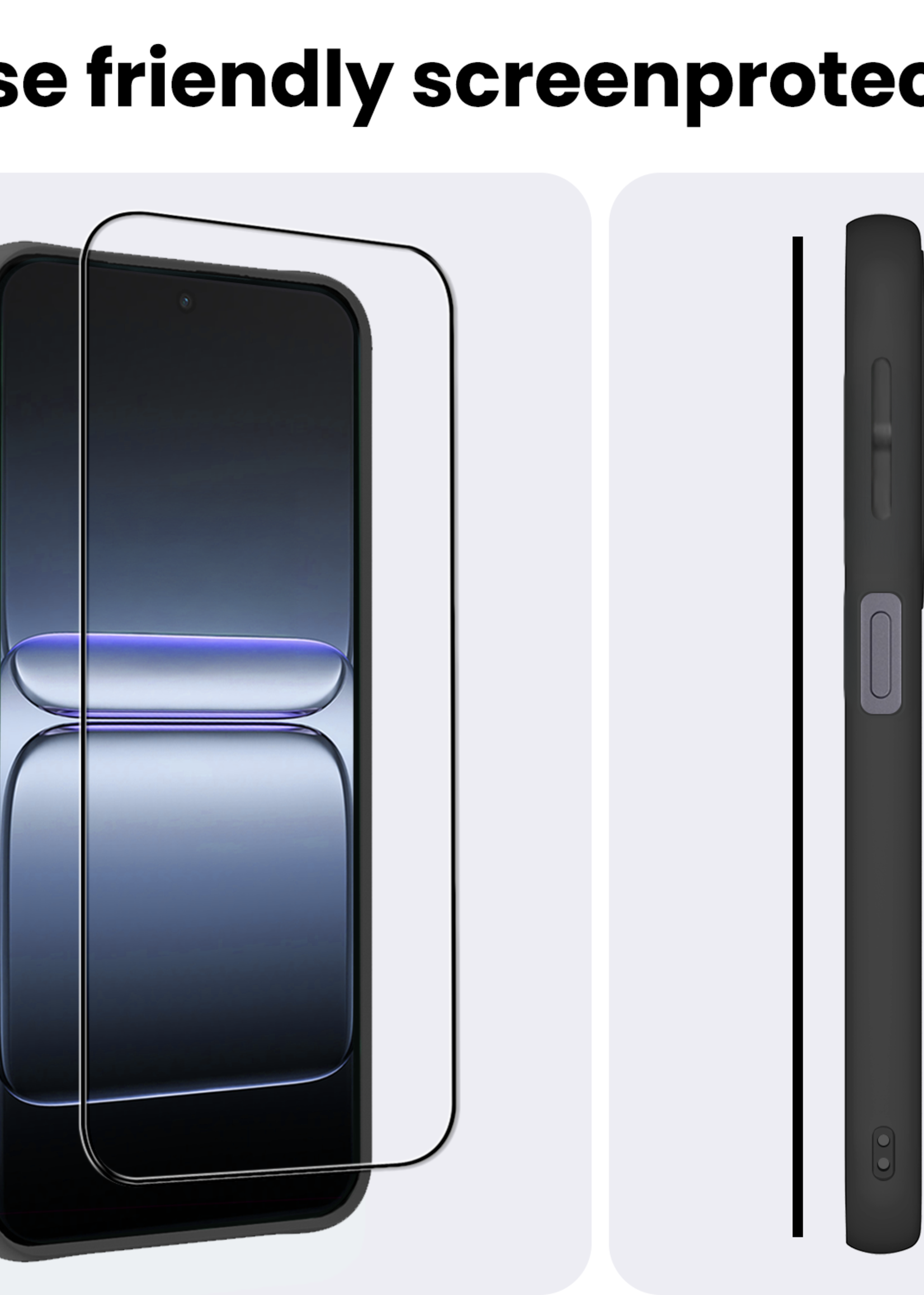 BTH BTH OnePlus Nord 5 Screenprotector Glas  Full Cover - 2 PACK