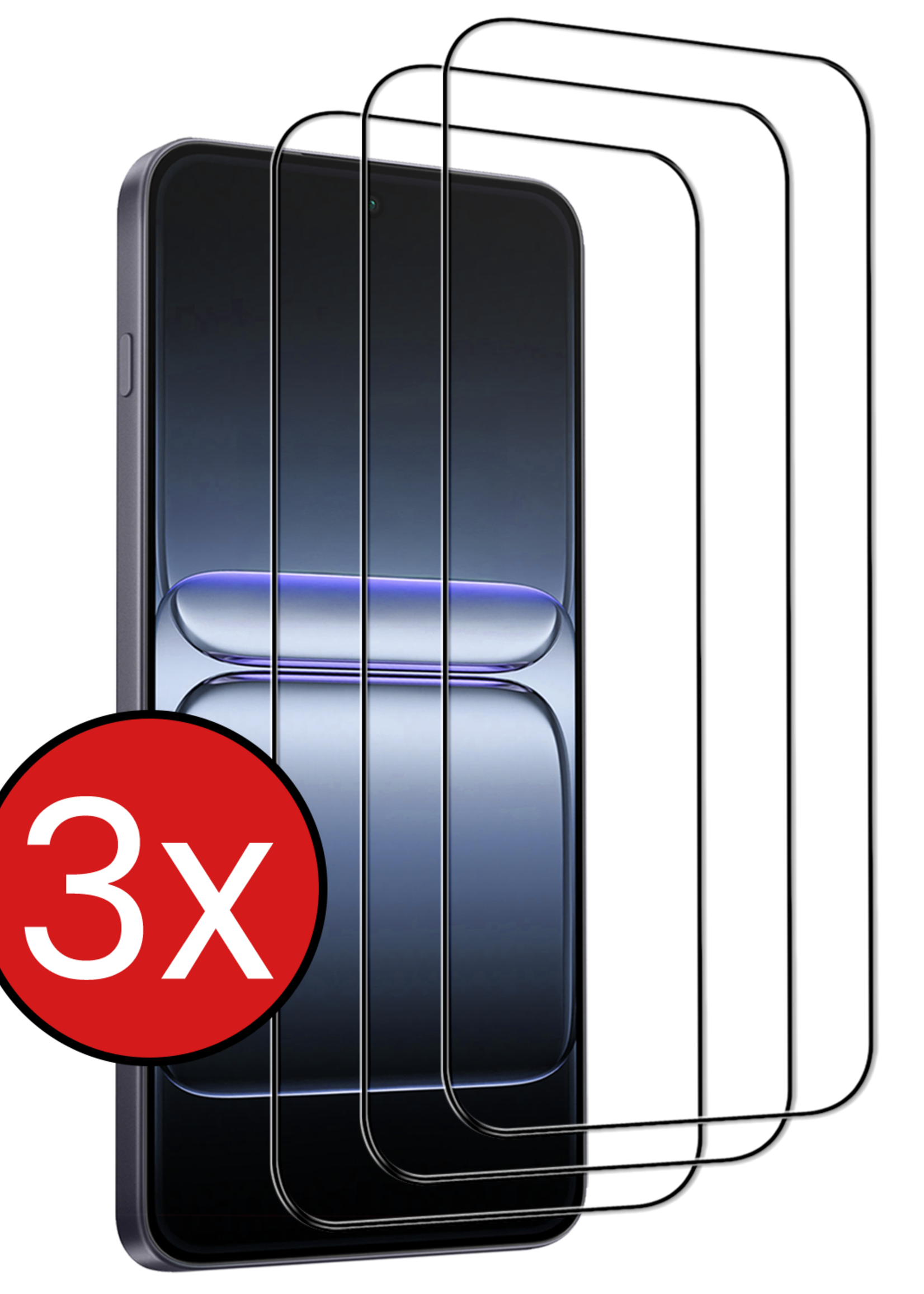 BTH BTH OnePlus Nord 5 Screenprotector Glas  Full Cover - 3 PACK