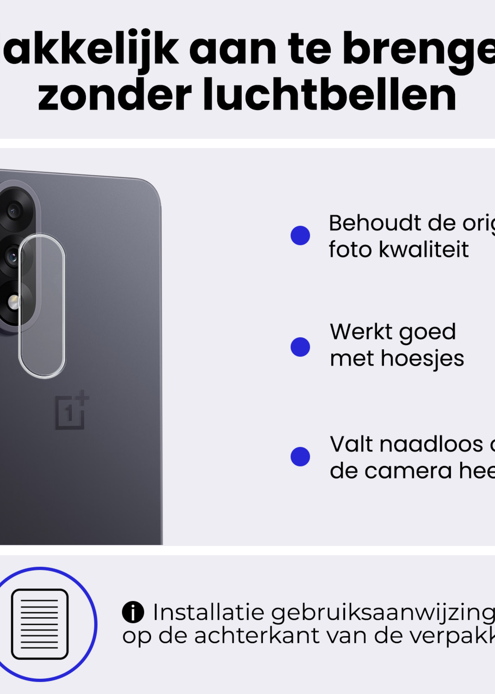 BTH BTH OnePlus Nord 5 Camera Screenprotector - 3 PACK