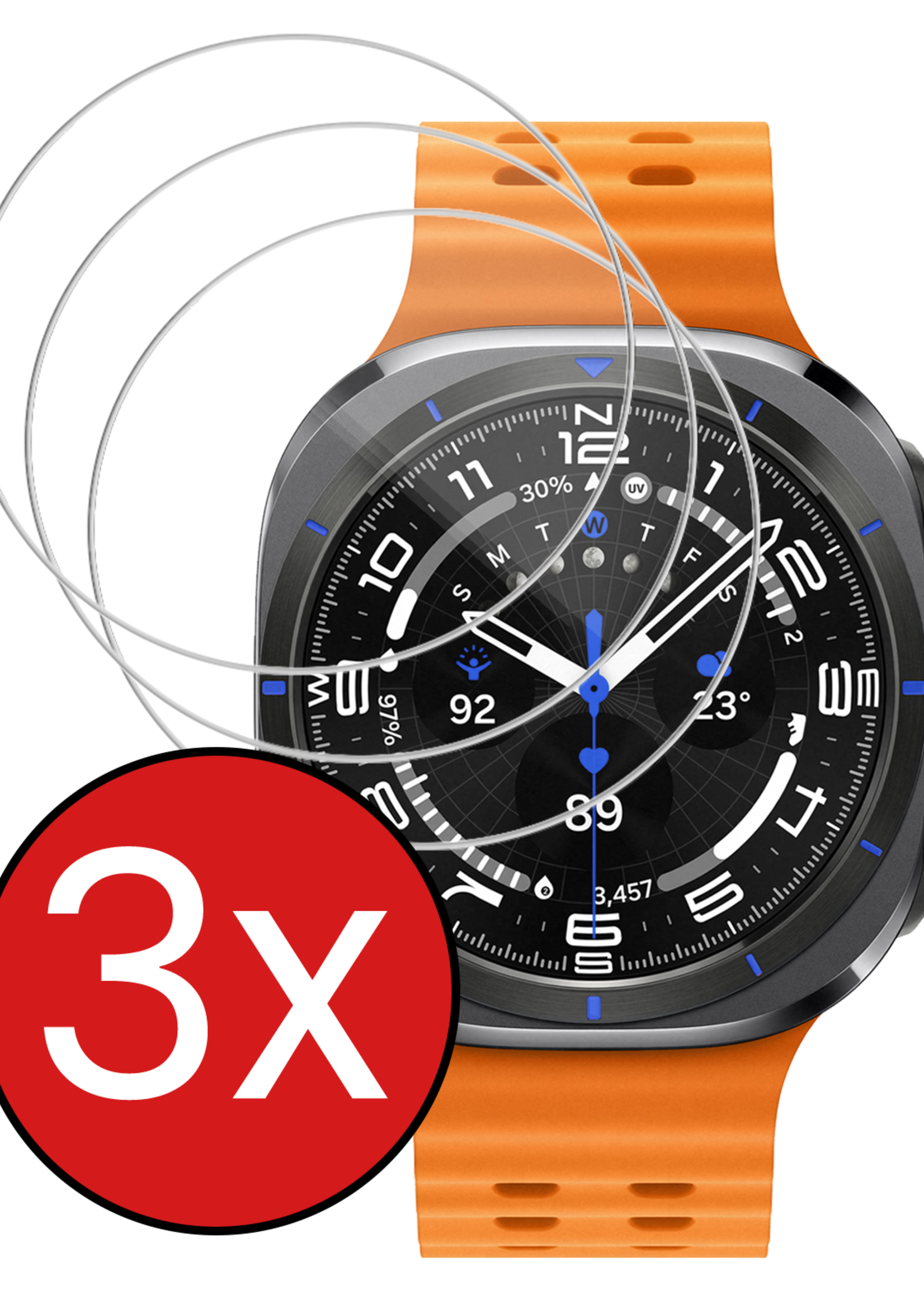 BTH BTH Samsung Galaxy Watch Ultra (2025) Screenprotector - 3 PACK