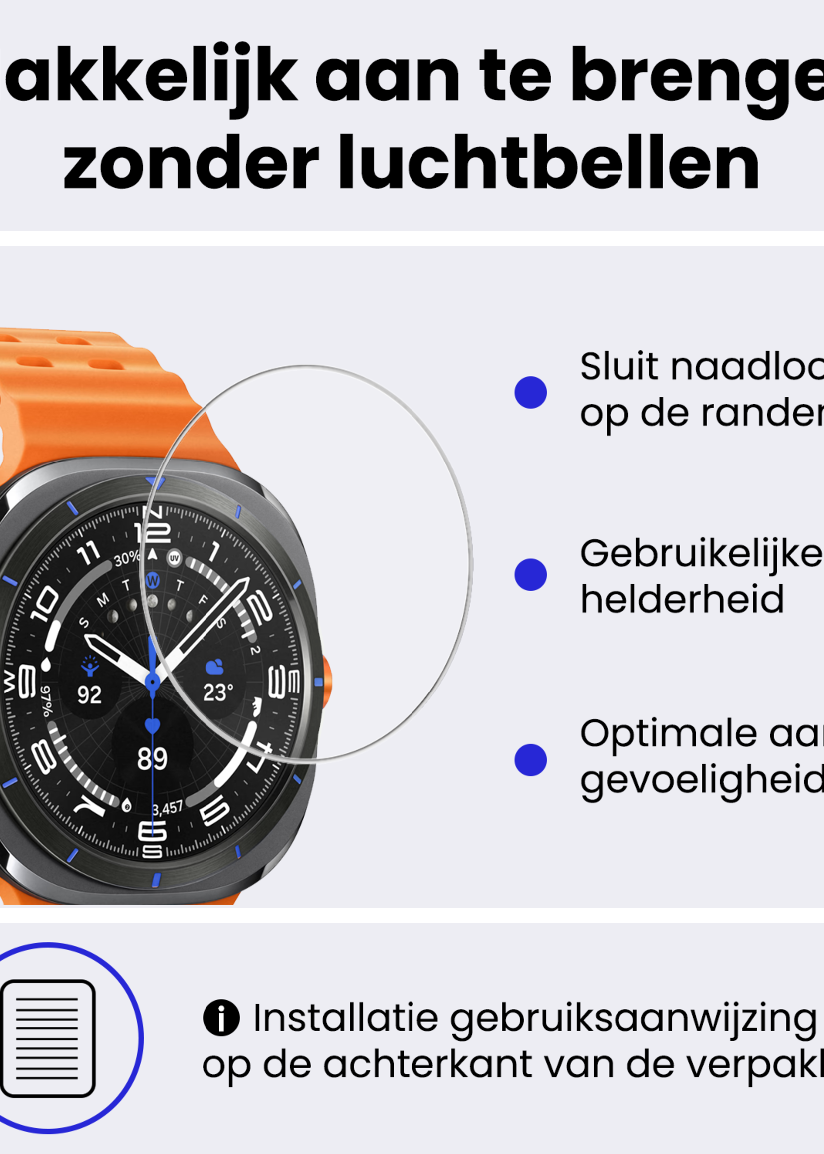 BTH BTH Samsung Galaxy Watch Ultra (2025) Screenprotector - 3 PACK