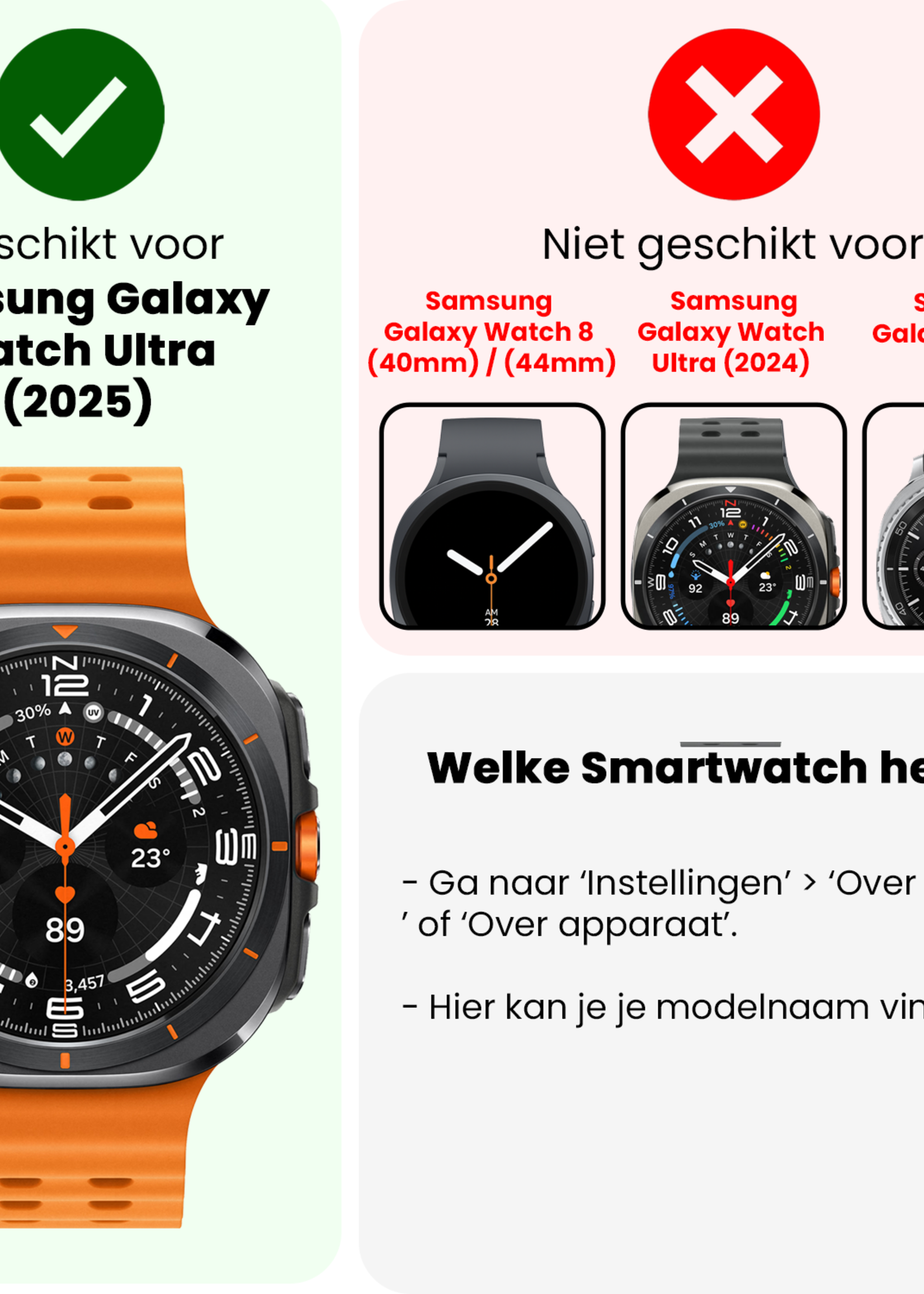 BTH BTH Samsung Galaxy Watch Ultra (2025) Screenprotector - 3 PACK