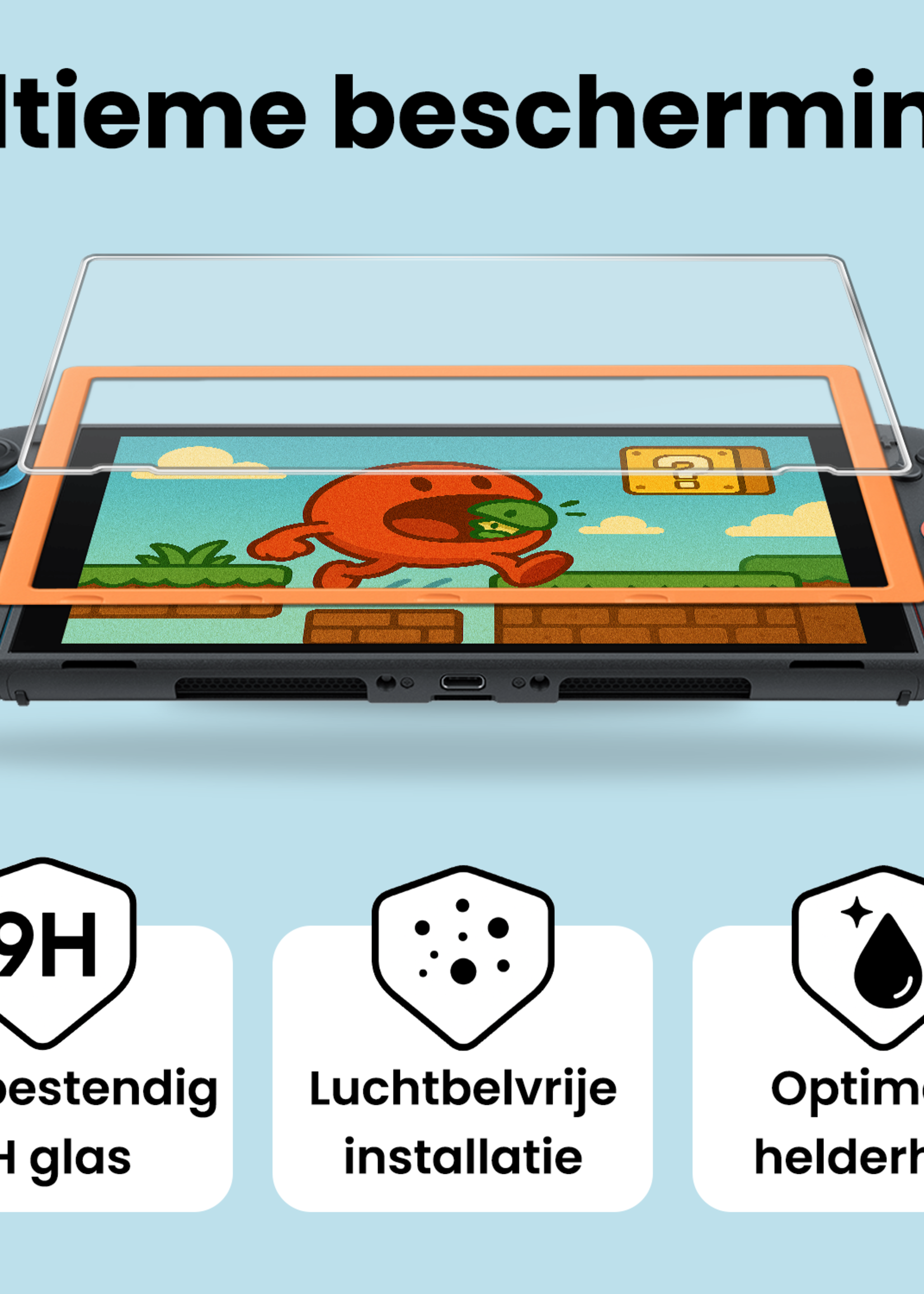 BTH BTH Nintendo Switch 2 Screenprotector Met Installatieframe - 2 PACK