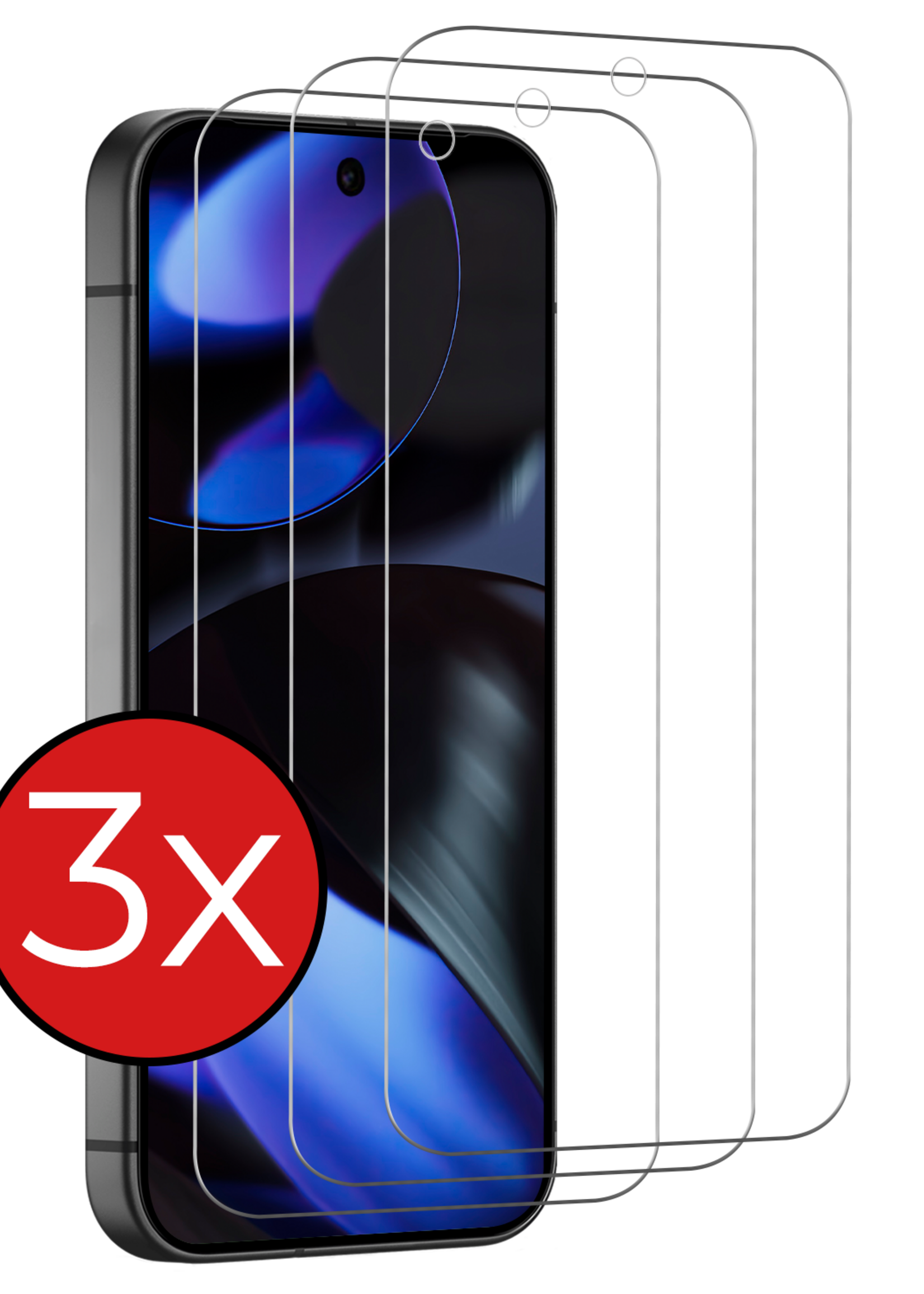 BTH BTH Google Pixel 10 Screenprotector Glas - 3 PACK
