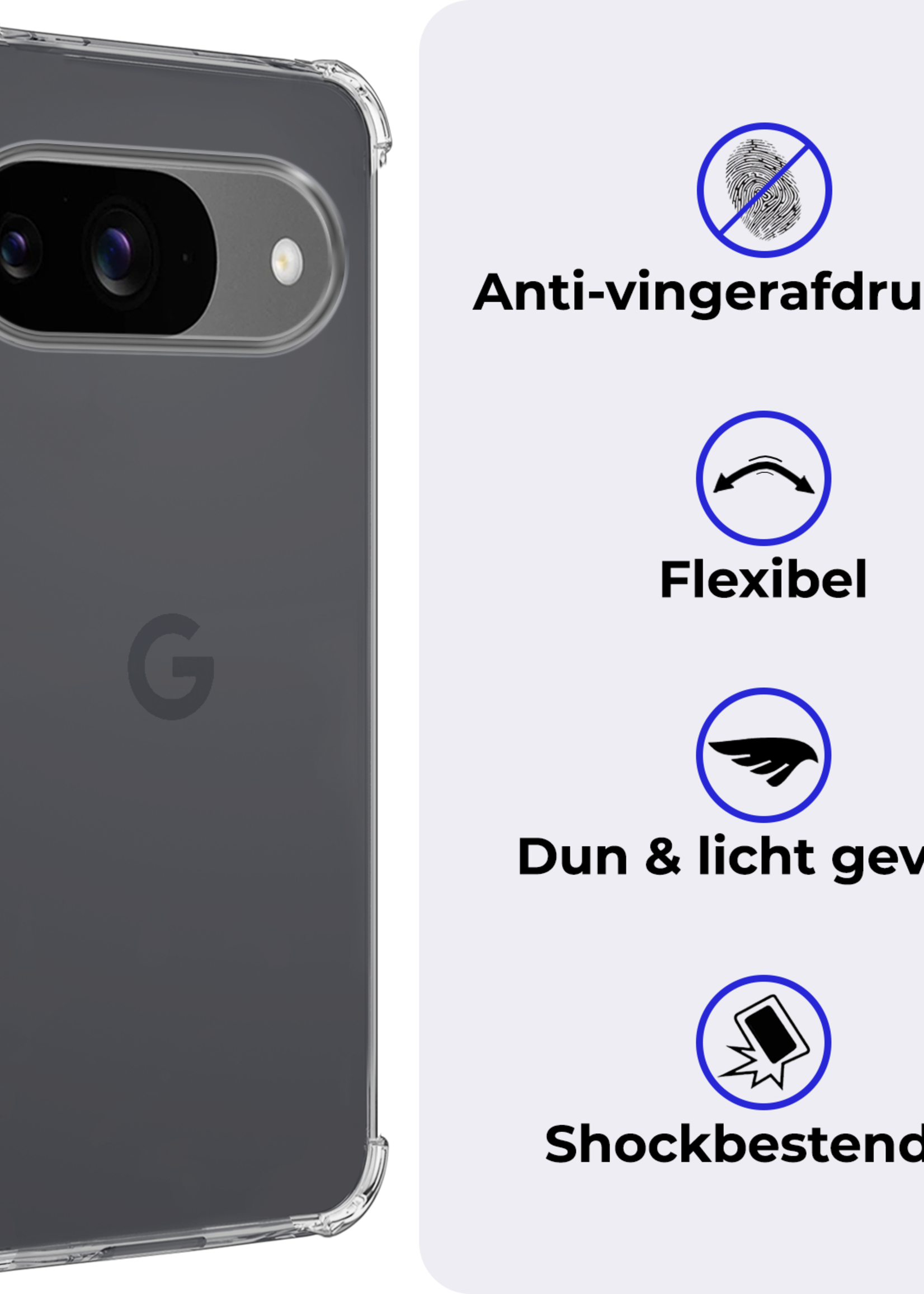 BTH BTH Google Pixel 10 Hoesje Shockproof Met Screenprotector