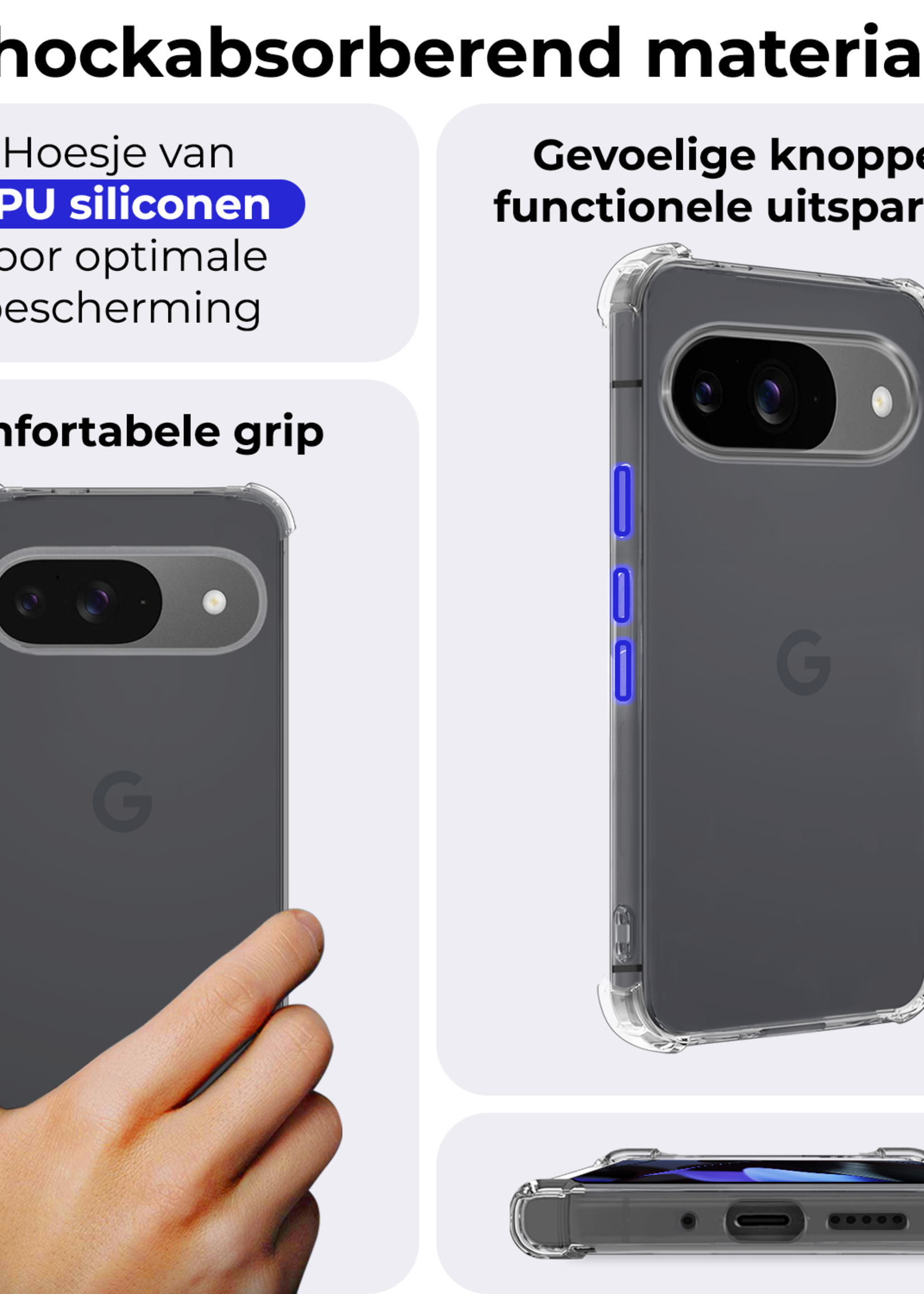 BTH BTH Google Pixel 10 Hoesje Shockproof Met Screenprotector