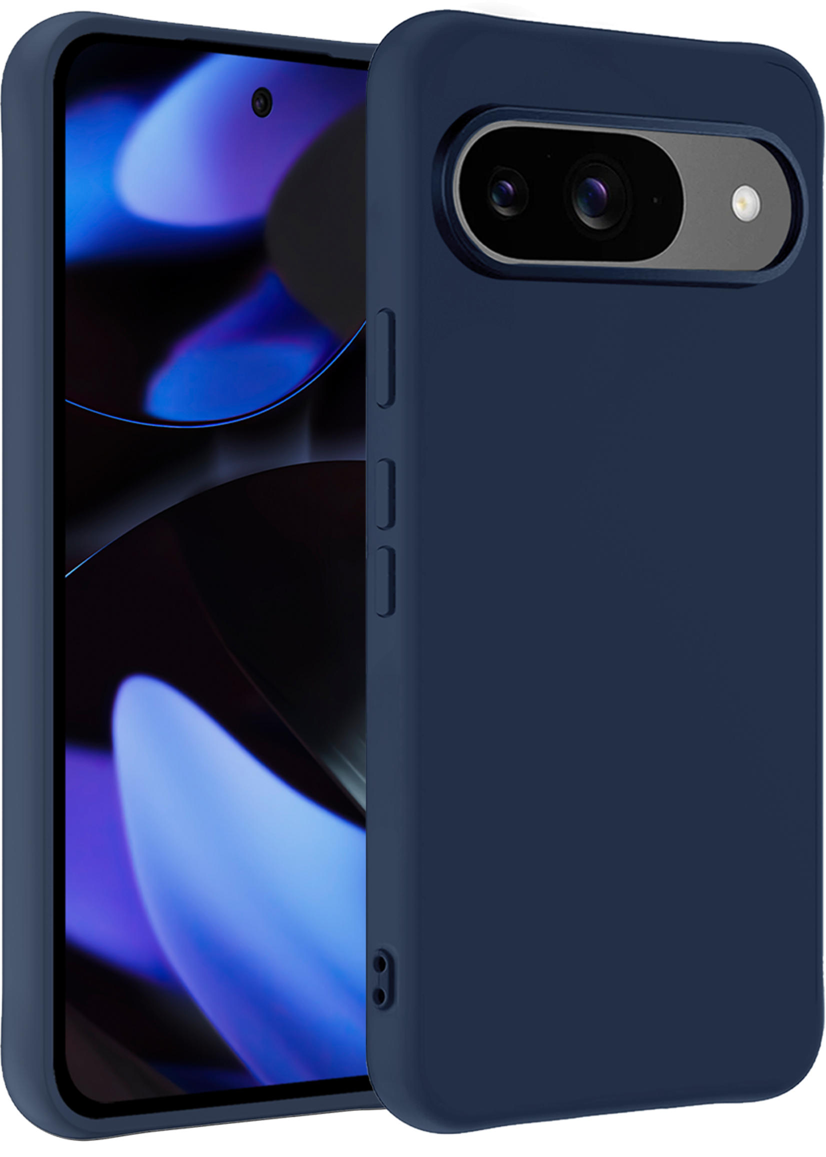 BTH BTH Google Pixel 10 Hoesje Siliconen - Donkerblauw