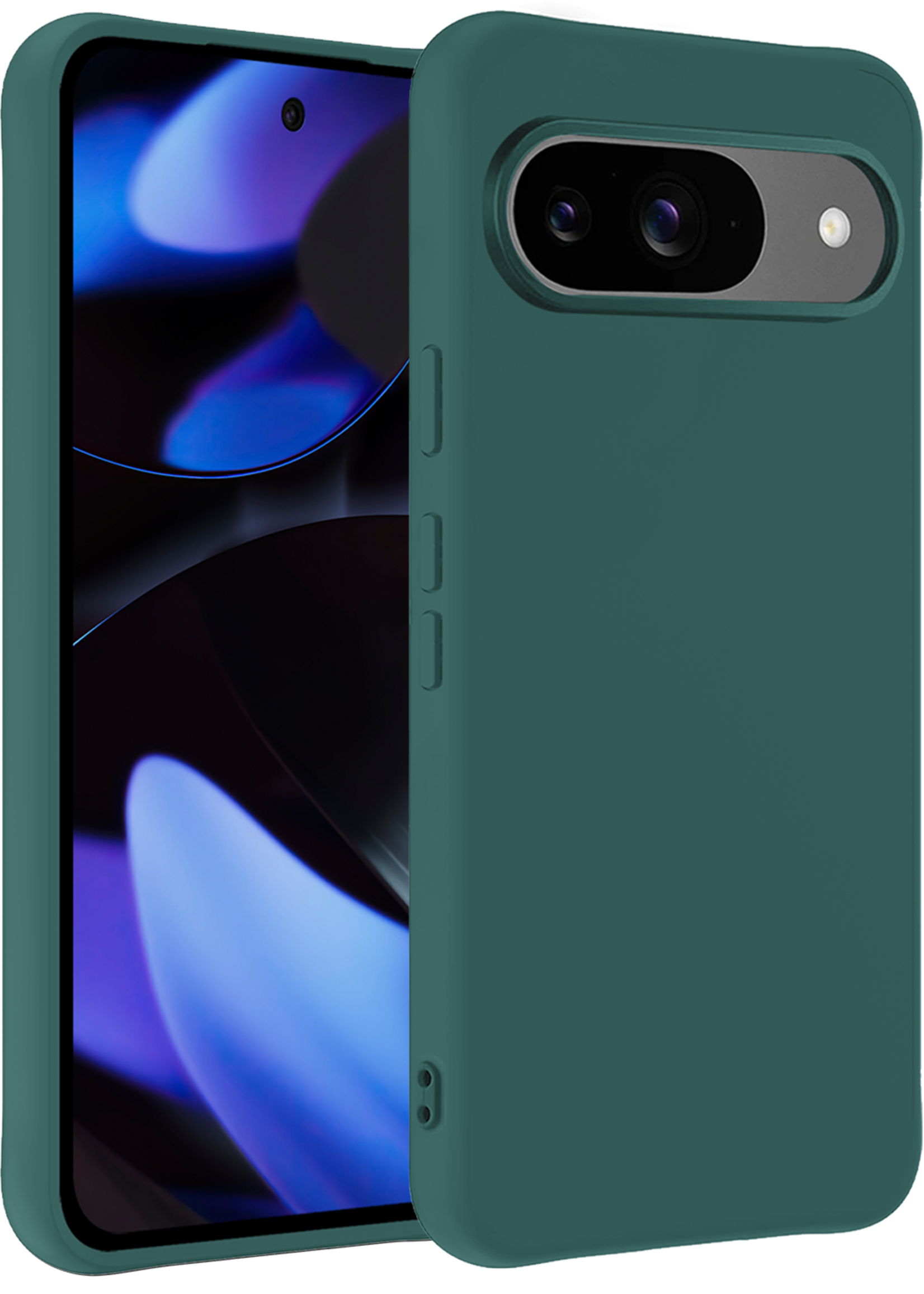 BTH BTH Google Pixel 10 Hoesje Siliconen - Donkergroen