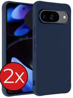 BTH BTH Google Pixel 10 Hoesje Siliconen - Donkerblauw - 2 PACK