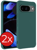 BTH BTH Google Pixel 10 Hoesje Siliconen - Donkergroen - 2 PACK