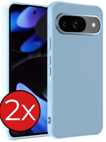 BTH BTH Google Pixel 10 Hoesje Siliconen - Lichtblauw - 2 PACK