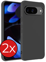 BTH BTH Google Pixel 10 Hoesje Siliconen - Zwart - 2 PACK
