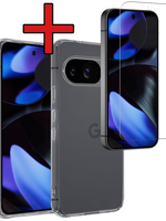 BTH BTH Google Pixel 10 Hoesje Siliconen Met Screenprotector - Transparant
