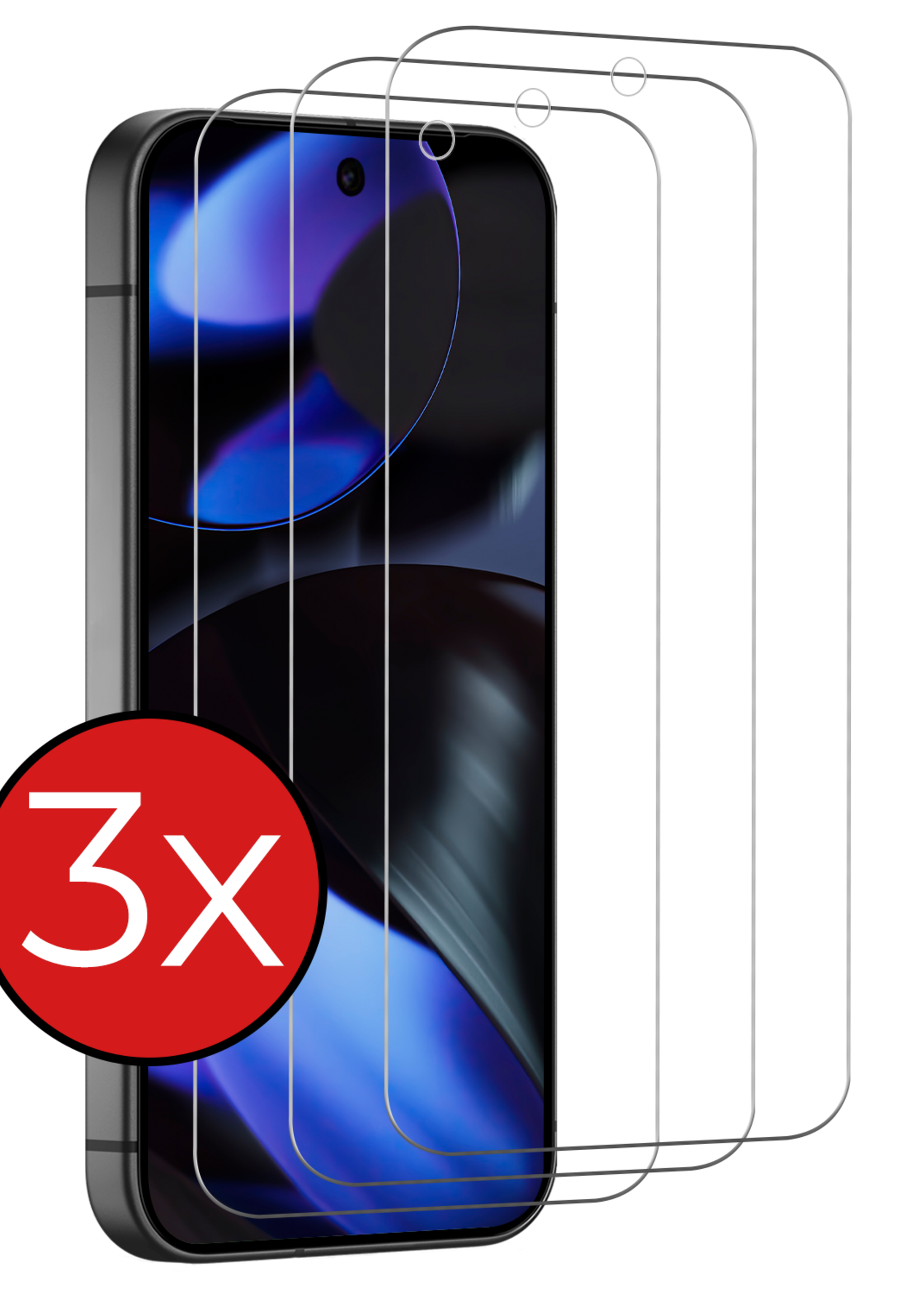 BTH BTH Google Pixel 10 Pro Screenprotector Glas - 3 PACK